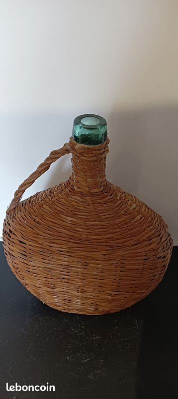Bonbonne bouteille osier (image 2)