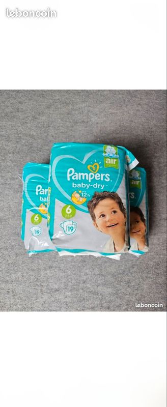 3 paquets de couches Pampers NEUF (image 1)