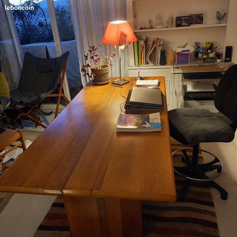 Belle table décorateur bois massif modulable (image 1)