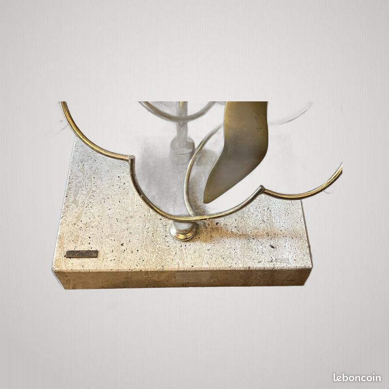 Lampe Vintage Lancia Lanciotto Galeotti Maison Charles Mouettes Laiton (image 12)