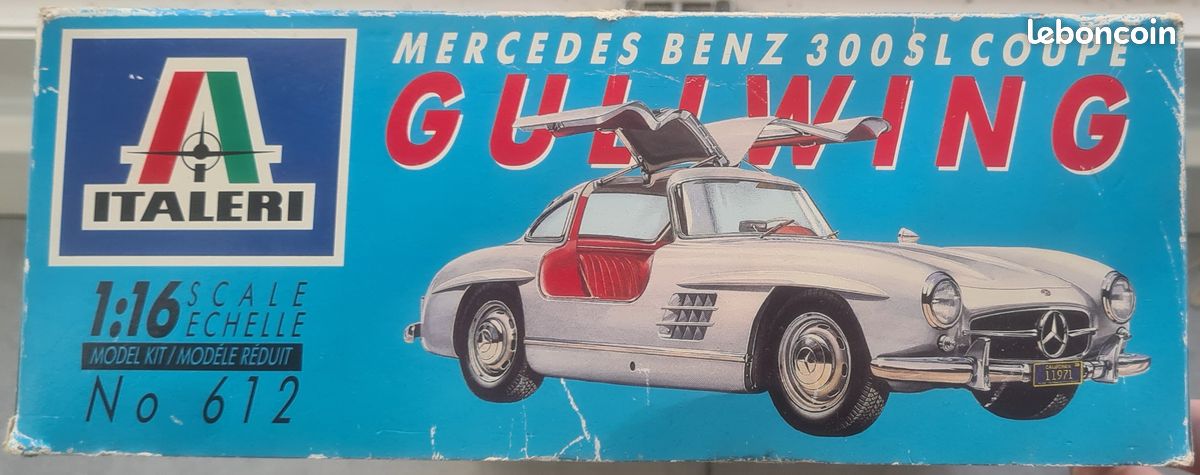 ITALERI – Maquette Mercedes-Benz 300 SL Gullwing 1/16 – à Assembler – Non Peinte – Collectionneur 14+