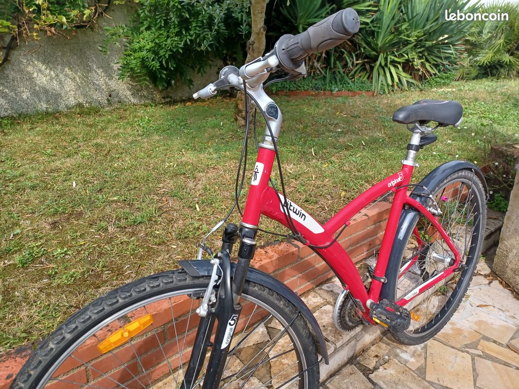 VTC BTWIN original 5 rouge –VTC mixte - taille M - 26 pouces (image 5)