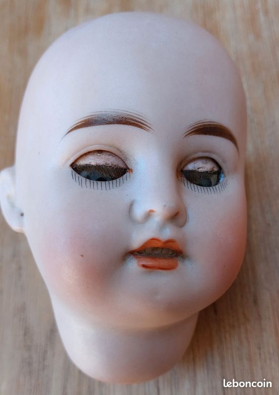 Ancien Poupon Composite Bouche Ouverte Avec Dents - Très Rare