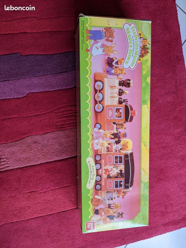 Train vintage Les petits Malins Maple Town de Bandai année 1980 avec boîte d'origine (image 6)