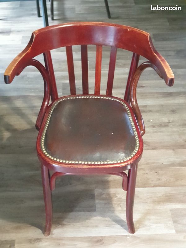 Fauteuil style Thonet en bois Fischel signé (image 1)