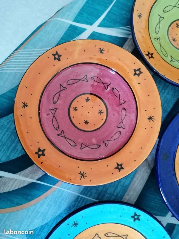 Une assiette déco au choix Maroc Essaouira lourde 300g diam 18cm à EMPORTER NANTES SUD (image 6)