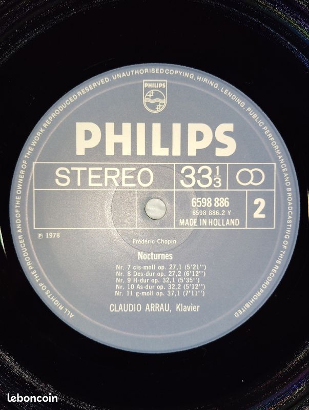 Vinyles - FRÉDÉRIC CHOPIN - les 21 nocturnes / 1978 (image 5)