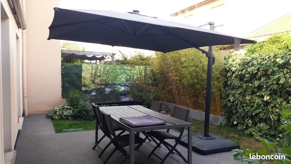 Parasol déporté complet éclairage intégré (image 1)