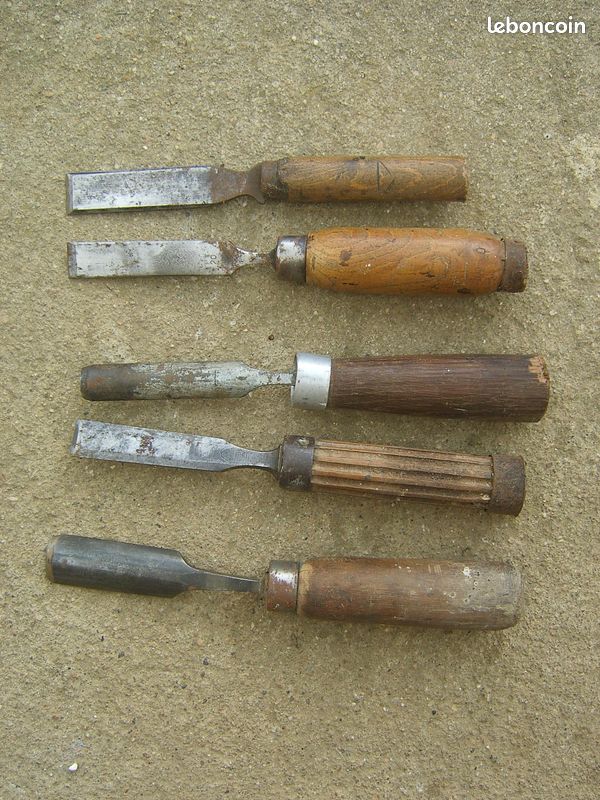 5 ciseaux à bois anciens (image 1)