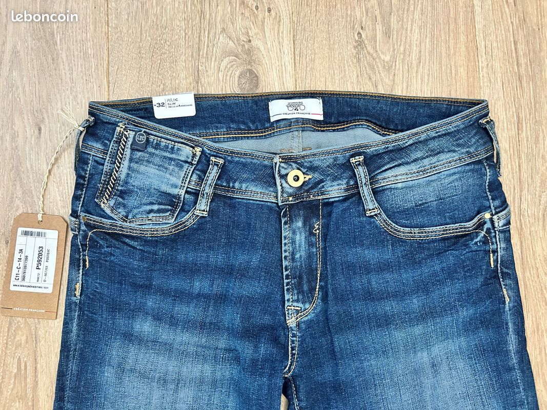 Jeans Lodge Pulp Slim 7/8ème LE TEMPS DES CERISES Taille 32 Neuf (image 2)
