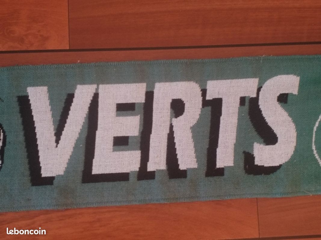 Lot De 2 écharpes Supporters AS Saint-Étienne - Vert Vintage - Allez Les Verts !