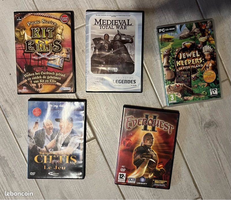 Lot De Jeux PC – CD ROM Action Et Aventure – Occasion