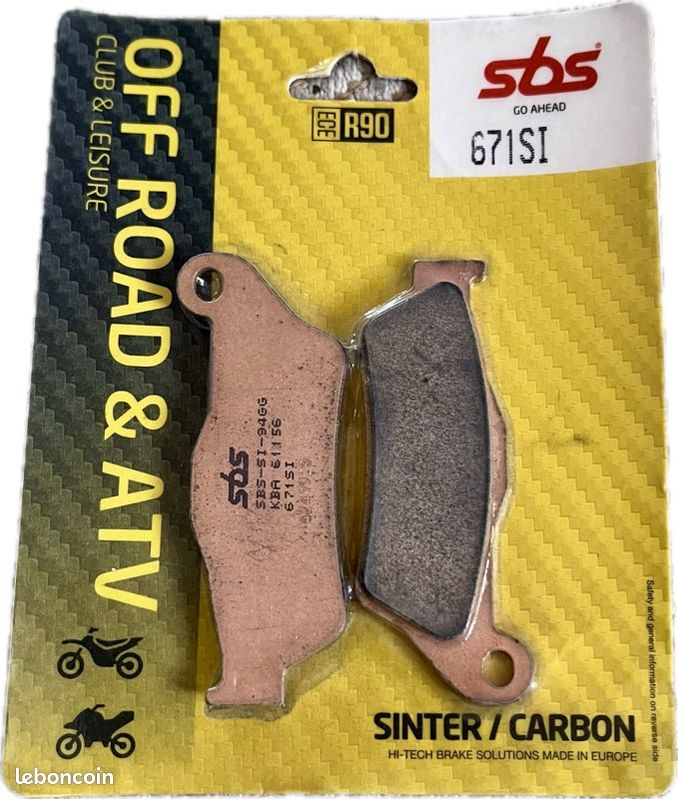 PLAQUETTES DE FREIN SBS 671SI Pour Moto BENELLI ,DUCATI ,HUSQVARNA.. (image 1)
