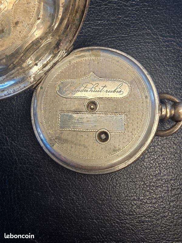 Montre Gousset Argent Poinçonné - Mécanique, Début 1900, état Pour Pièces/collection