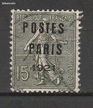 TIMBRE FRANCE PREOS, n°28c,S de postes fermé , cote 700e EUR 50,00