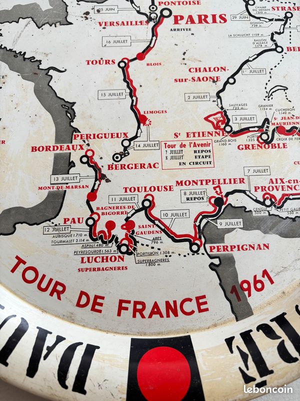 Programme Original Tour De France Automobile 1961 – Itinéraire Et Horaires – Monaco
