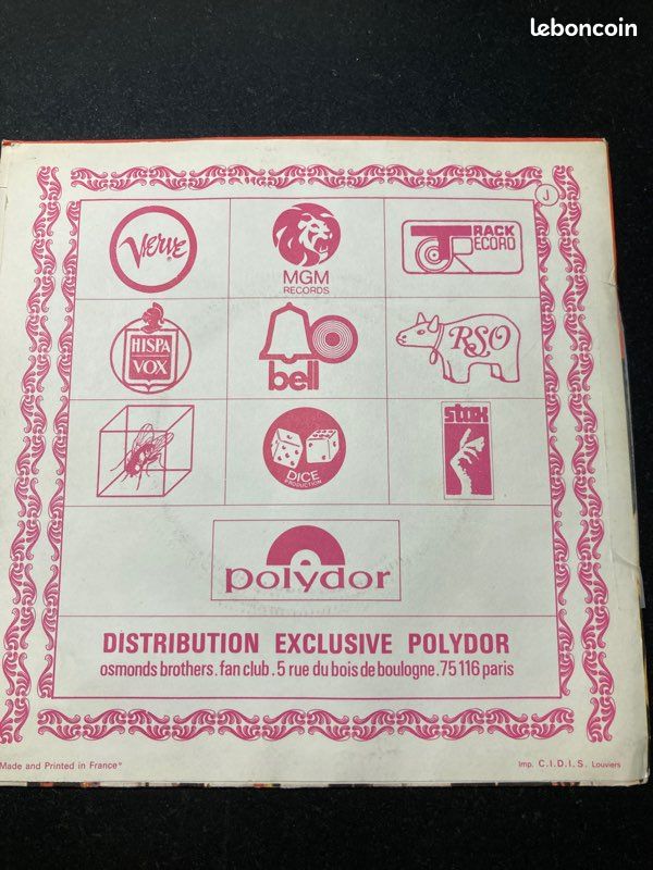Vinyle 45t THE OSMONDS (image 2)