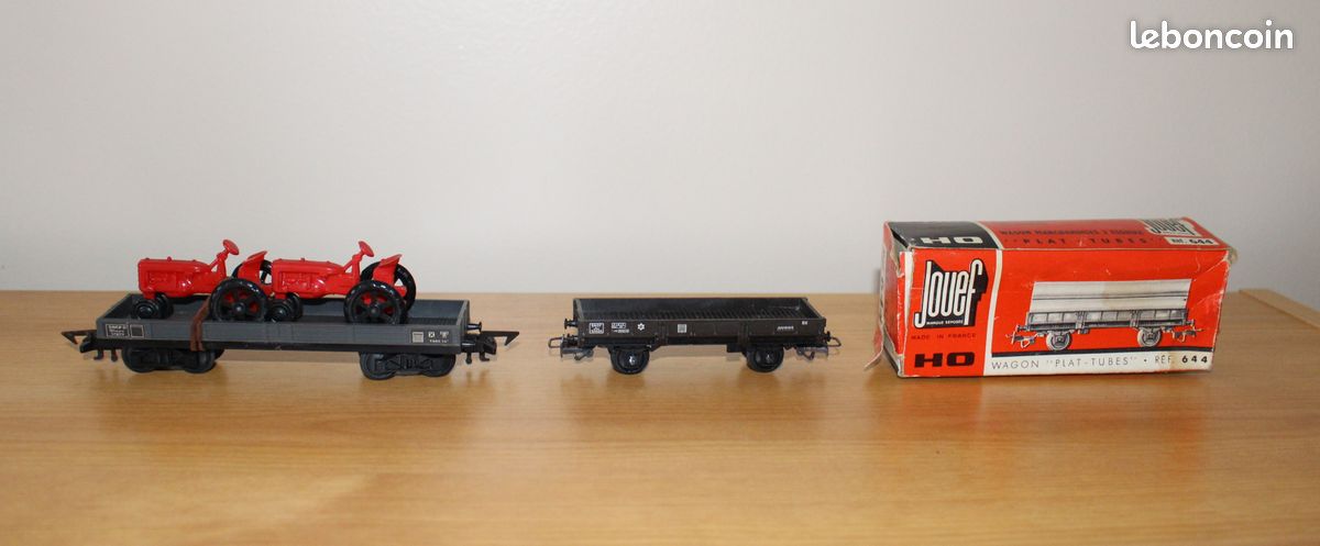 Lot De 3 Wagons Jouef En Boîte : Bailly Et 2 Transports De Tracteurs (occasion)