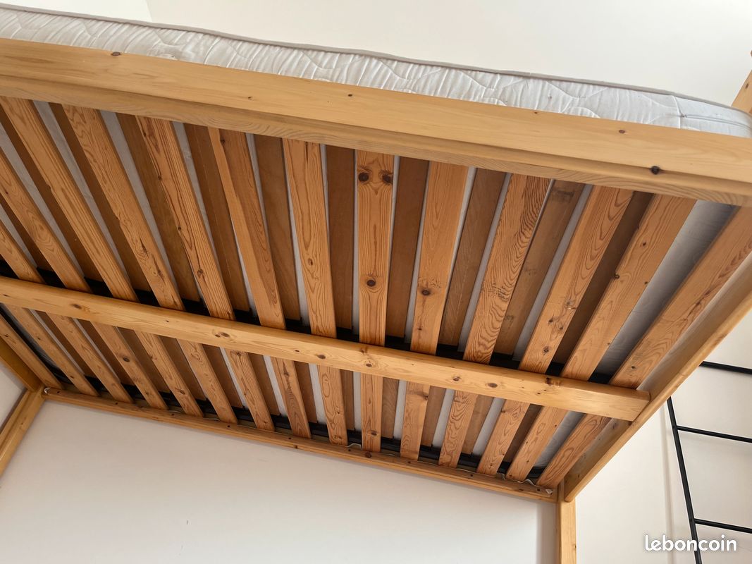 Lit Double Grande Hauteur avec Sommier et Matelas (image 6)