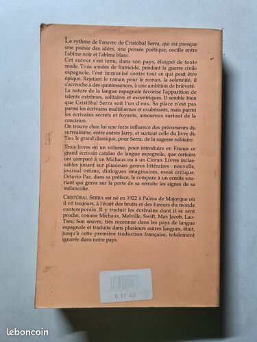 [Livre] Journal des signes. Pendule et autres écrits avec un seul œil - Bon état (image 2)