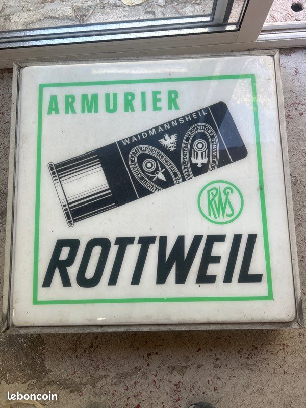 Ancienne enseigne Publiciter armurier, lumineuse (image 1)