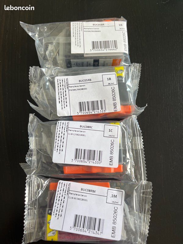 SWITCH Canon C05/C08 Pack x 4 compatible avec PGI5/CLI8 - Noir Cyan Magenta Jaune (image 2)