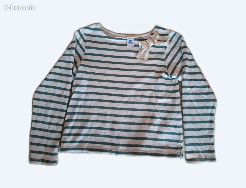 Pull marinière petit bateau 8ans (image 1)