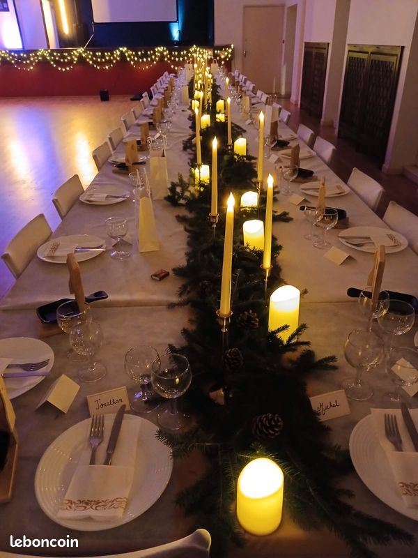 Lot de décoration dont bougeoirs dorées + bougie LED avec pile (image 6)