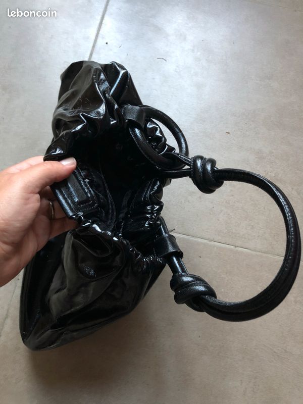 Sac à main Séquoia verni noir (image 3)