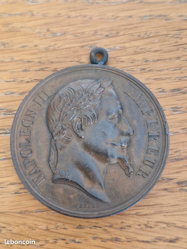 MEDAILLE D'HONNEUR ARGENT NAPOLEON III département du HAUT-RHIN 1860 EUR 120,00 - FR