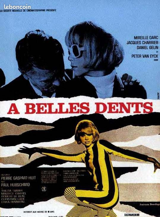 Mireille DARC Affiche originale Vintage 60's A BELLES DENTS (image 1)