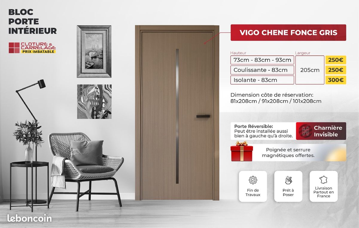 DESTOCKAGE 📉 Portes D’Intérieur 📉 Stock Limité 📉 Prix Bas (image 1)