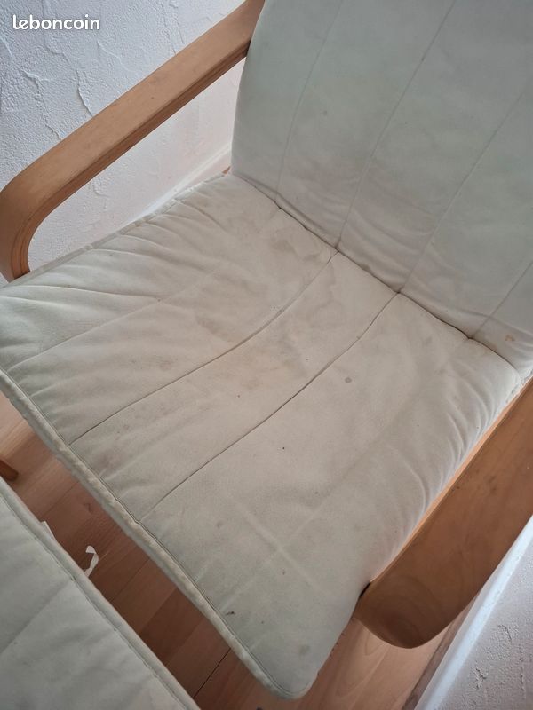 Fauteuil Poäng IKEA avec son repose pied (image 3)