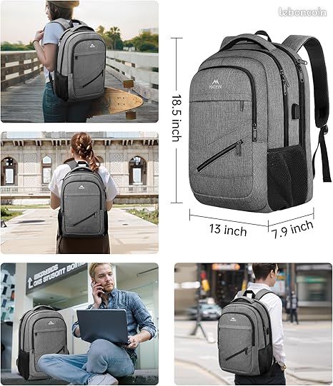 MATE IN Sac à Dos pour Ordinateur Portable 17 Pouces, Grand Sac à