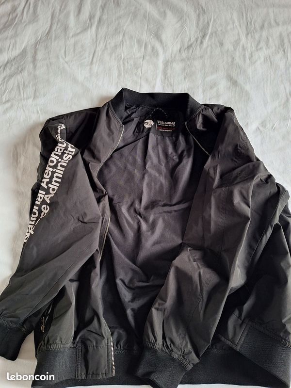 Veste Décontractée Homme Blouson Aviateur NASA Homme Réversible