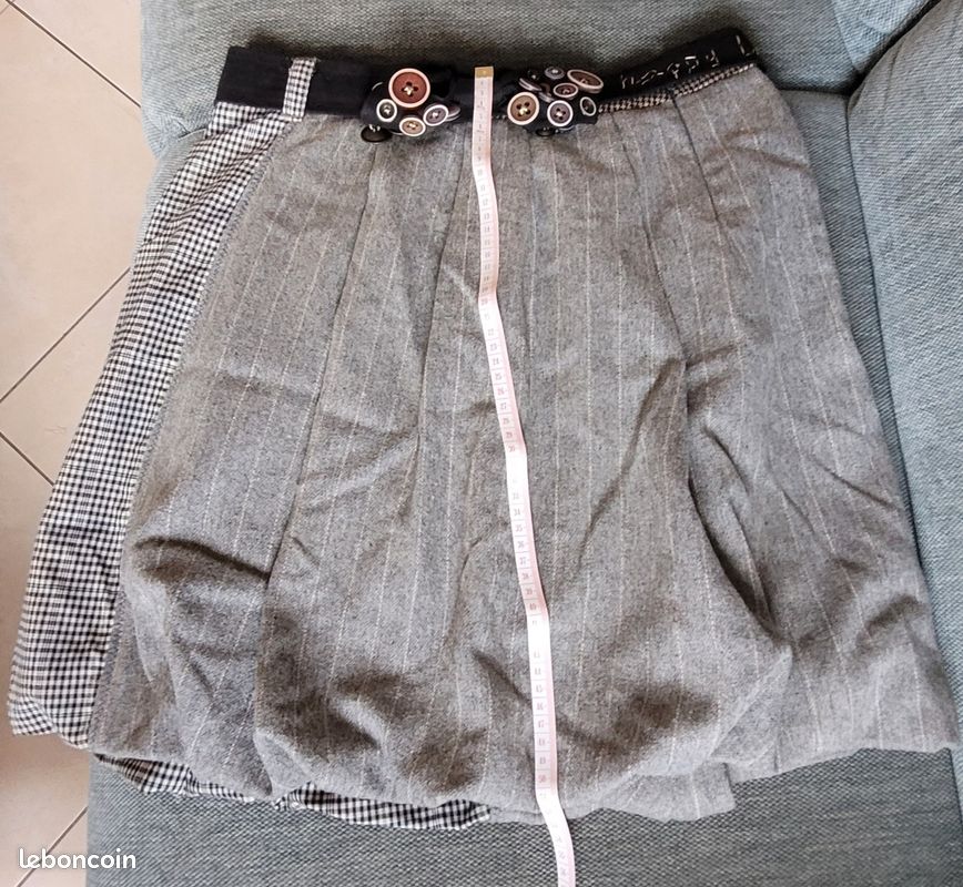 Jupe Desigual En Denim/coton - Taille 40 - Mini Jupe Bleue - Occasion Très Bon état
