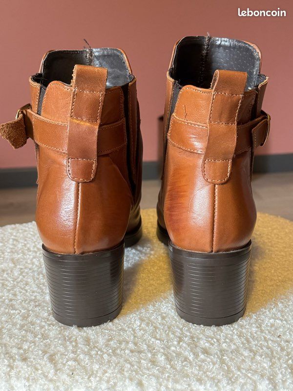 Bottines en cuir ELODIE taille 38 Chaussures