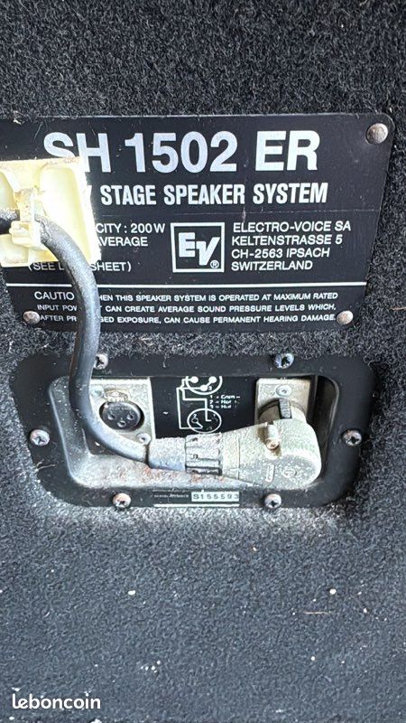 Enceintes Electro Voice model SH 1502 ER 15 prices HP (image 3)