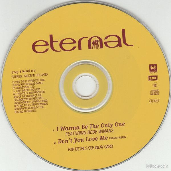 CD : Eternal - I Wanna Be The Only One (alival) (image 3)