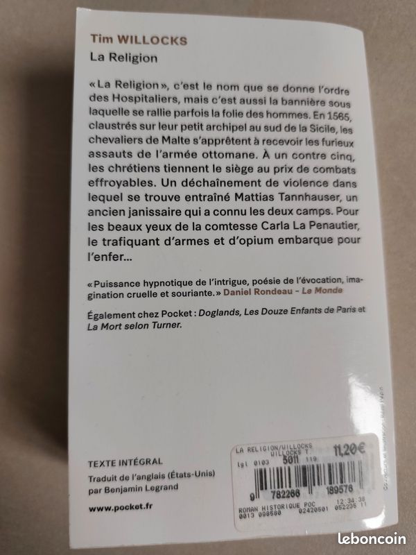 Livre La religion de Tim Willocks (image 2)