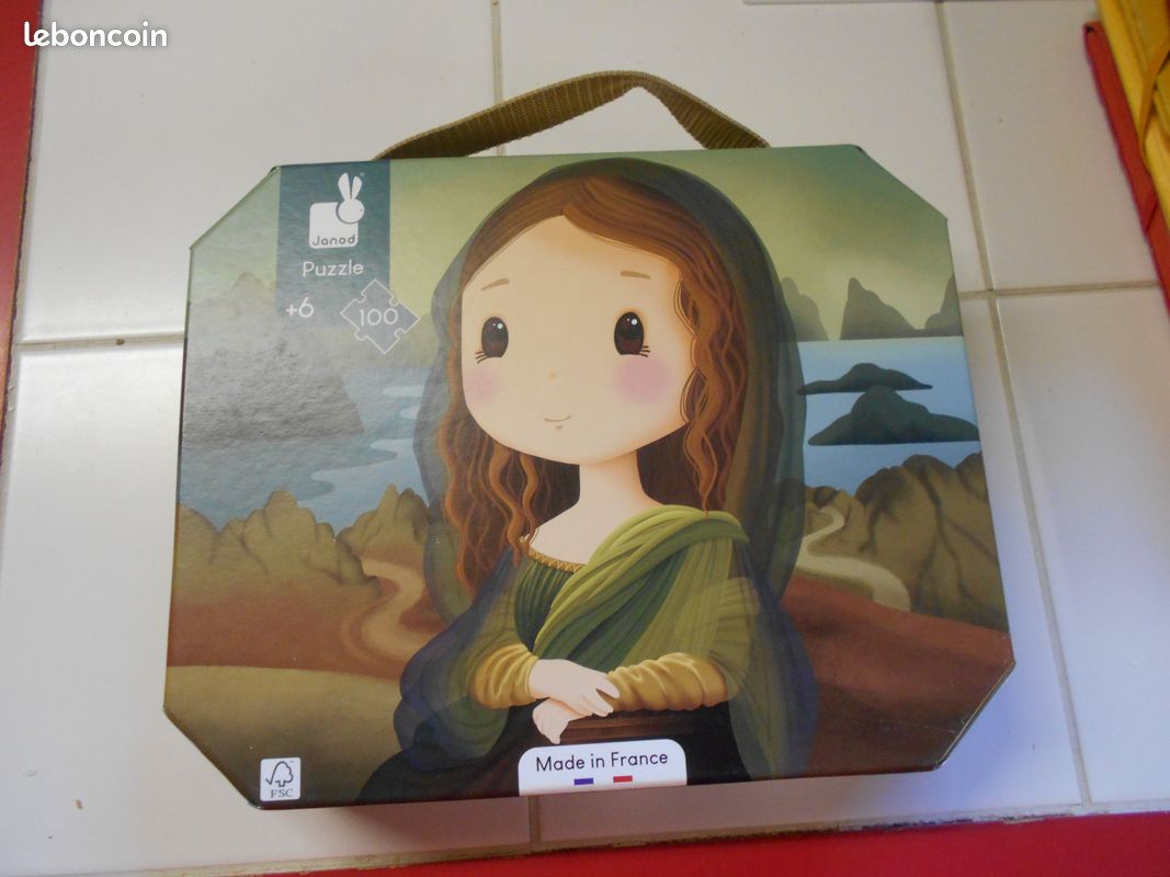 PUZZLE valise LA JOCONDE 100 pièces à partir de 6 ans - Janod (image 1)