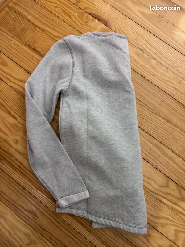 Pull Gris à Rayures Per Una - Taille 14, Col Rond, Occasion Très Bon État