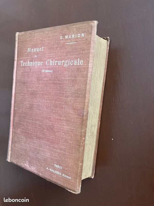 Livre ancien de 1908 « Manuel de Technique Chirurgicale » (image 3)