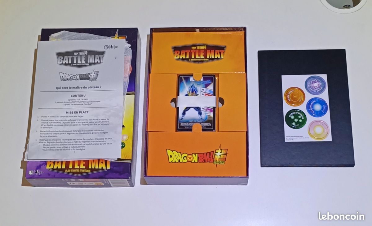 Juego Top Trumps Battle Mat Dragon Ball Super - Versión Francés, 30 Cartas, Tablero, A Partir De