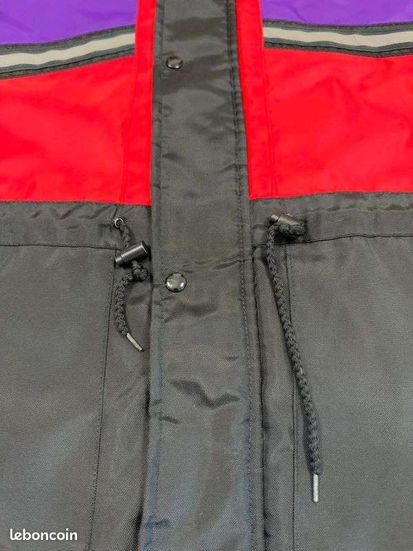Manteau de ski-snowboard Durasuit racing vintage colorblock violet rouge taille S homme logo brodé (image 10)