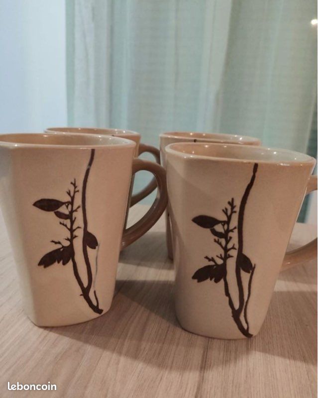 Lot de 4 grandes tasses artisanales (image 2)