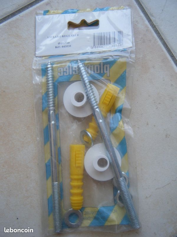 Fixation neuve sanitaire Fixabo réglable Plombelec 10x180mm (image 3)