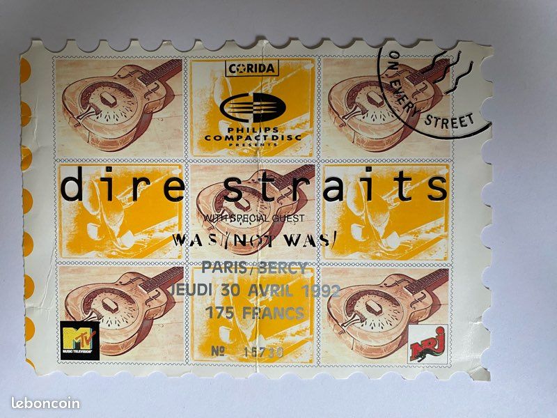 Ticket concert Dire Straits 1992 - Collection