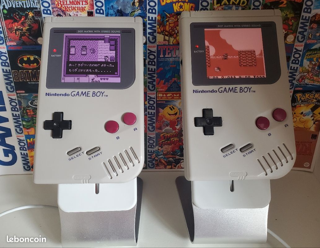 Lot de 2 game boy restaurées écran IPS Charge sans fil - Consoles