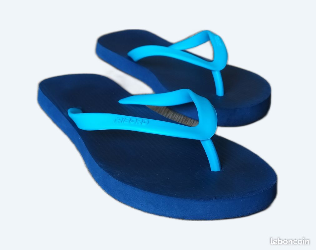 Tongs bleues 35-36 comme neuves (image 1)